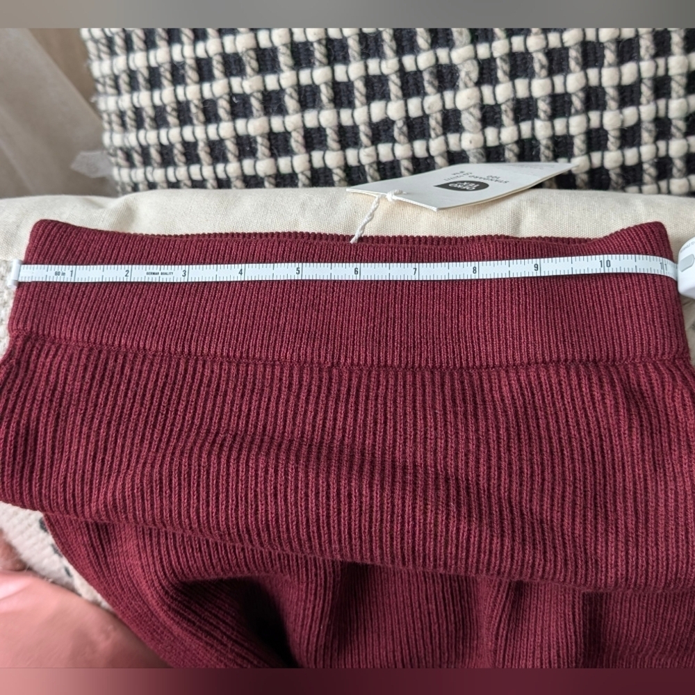 Sezane Naelle Skirt, Merino Wool, Burgundy, Size XS, NWT - Picture 9 of 9